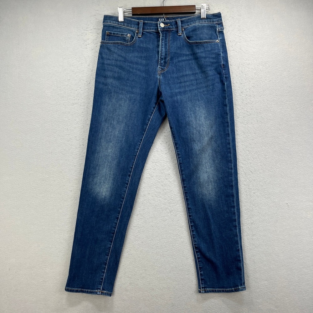 GAP Jeans Mens 33x30 Blue Slim Soft Wear Denim Stretch Casual Modern Classic